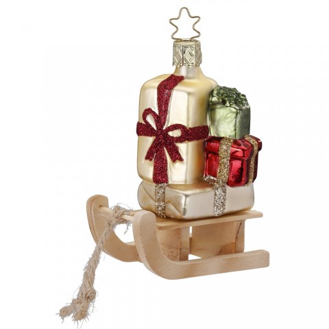NEW - Inge Glas Glass Ornament - Gifts on Sled